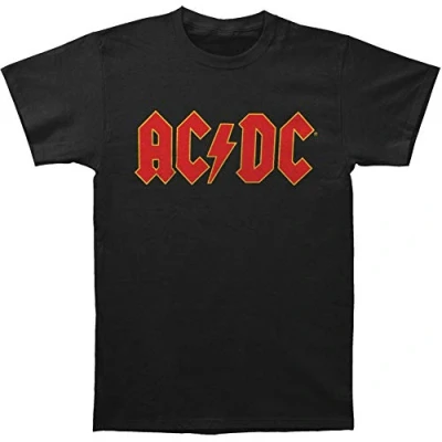 Image of AC/DC Logo Men&#039;s Black T Shirt (X Large)
