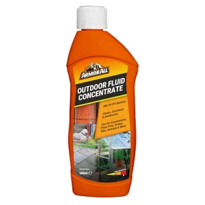 Image of Armor All Outdoor Fluid, 500ml, Kills 99.9% Bacteria, Disinfects Greenhouses, Plantpots, Drains, Bins, Kennels, Stables