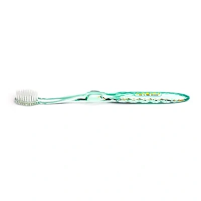 Image of Nano b Anti Bacterial Manual Toothbrush Medium Hard + Small Head Silver Impregnated Double Bristles Green