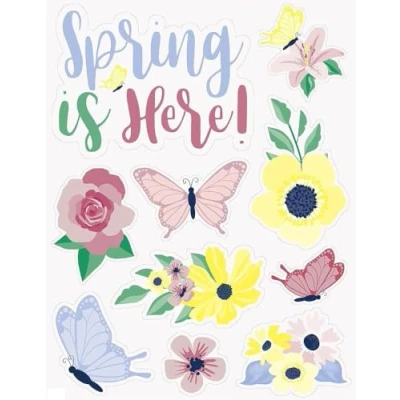 Image of Unique 39780 Window Clings Pastel Floral Spring Party