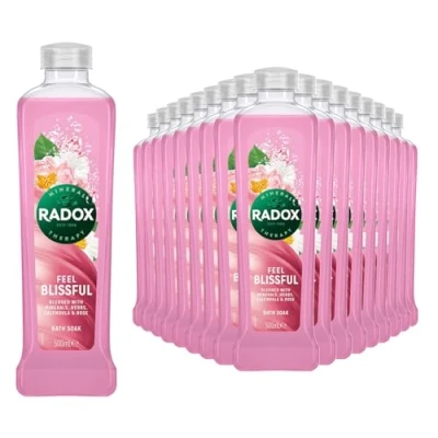 Image of Radox Bath Feel Blissful Soak Blended with Minerals, Herbs, Calendula and Rose Leaving Your Skin Delightfully Fragrant, 500ml Bulk Buy (18)