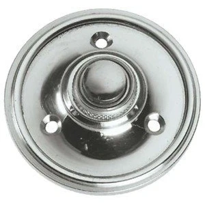 Image of Polished Chrome Round Victorian style Door Bell Push / Switch (PC39)