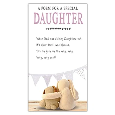 Image of Blessed Greetings Cards Dughter Birthday Card, Card for Daughter, Sweet Dughter, Two Bears