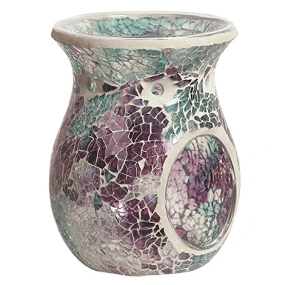 Image of Aromatize Wax Melt Burner Teal Crackle AR1785, Multicolor