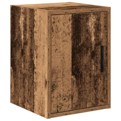 Image of vidaXL Garage Wall Cabinet Engineered Wood, Old Wood Finish, 60x30x41 cm Organize Tools &amp; Accessories, Ideal for Garages, Offices, Utility Rooms, Workshops