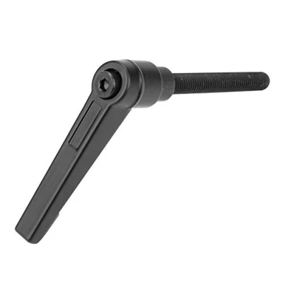 Image of 4PCS Adjustable Clamping Lever Fixing Handle M8 Threaded Bolt Stainless Steel Male Thread Machine Knobs Black (60MM)