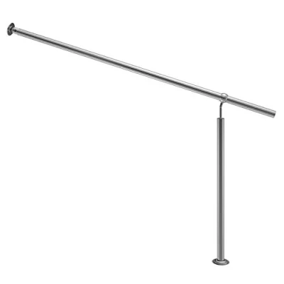 Image of Monzana Stainless Steel Entrance Railing 160 cm Interior Exterior Mounting Material Handrail Wall Stair