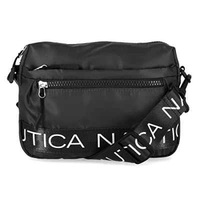 Image of Nautica Women&#039;s Nylon Bean Crossbody/Belt Bag with Adjustable Shoulder Strap, Black, One Size