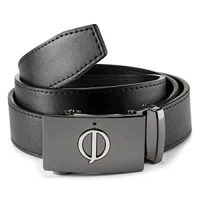 Image of Oscar Jacobson Mens Leather Golf Belt Black One Size