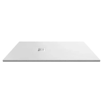 Image of 1600mm x 900mm Premium Slimline Rectangular Shower Tray Slate White