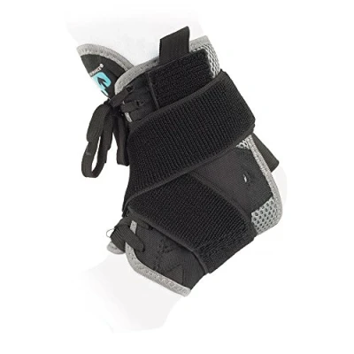Image of Ultimate Performance Advanced Ankle Brace with Straps, Small, Black/Grey