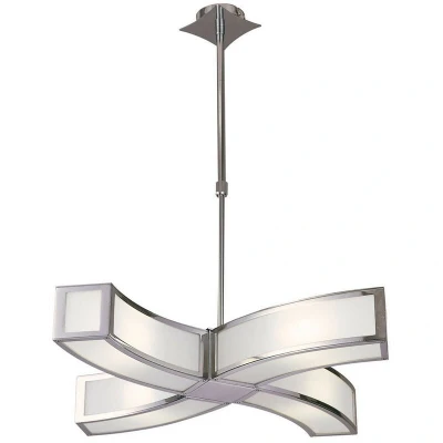 Image of Duna E27 Pendant 4 Light L1 Curved, Polished Chrome