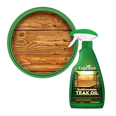 Image of Cuprinol 5212378 Natural Enhancing Teak Oil Exterior Woodcare, Clear, 5 ml