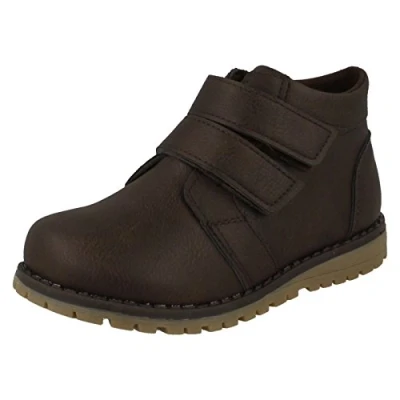 Image of JCDees Boys Round Toe Double Strap Ankle Boots Brown Synthetic UK Size 11 EU 30 US 12