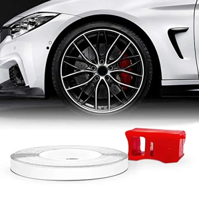 Image of Refractive Wheel Trim for Car Wheels with Applicator Tool, White, 5 mm x 6 mt