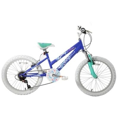 Image of Emmelle Beau 20&quot; Wheel Kids Girls Mountain Bike Front Suspension Blue Age 7+
