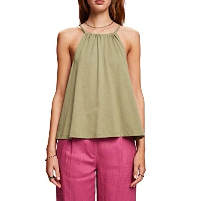 Image of ESPRIT Women&#039;s 063ee1k326 T Shirt, 345/Light Khaki, XS