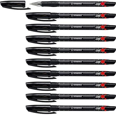 Image of Ballpoint Pen STABILO Exam Grade Pack of 10 Black
