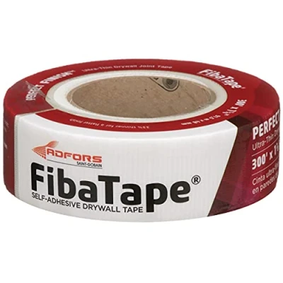 Image of FibaTape FDW8654 U Perfect Finish, Ultra Thin Joint Drywall Tape, 1 7/8 in. x 300 ft, White