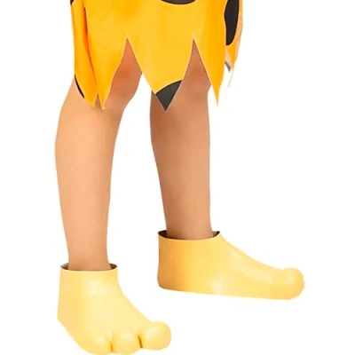 Image of Funidelia The Flintstones Children&#039;s Boot Covers Flintstones, Cartoon, Caveman accessories, costumes and props for Halloween, carnival party Beige