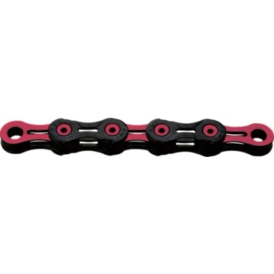 Image of KMC DLC11 Waxed 11 Speed Chain, Black/Pink, 118 Link