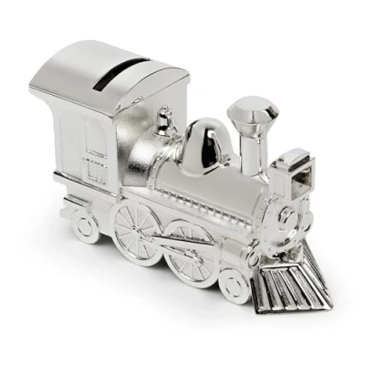 Image of Zilverstad 6752261 Money Box Train/Locomotive 15.5 x 5.5 8 cm Silver Plated