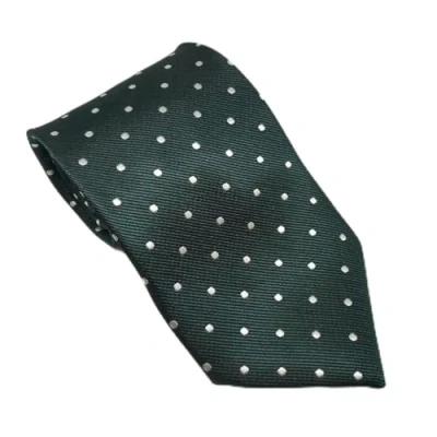 Image of Equetech Junior Polka Dot Showing Riding Tie (Green/White)