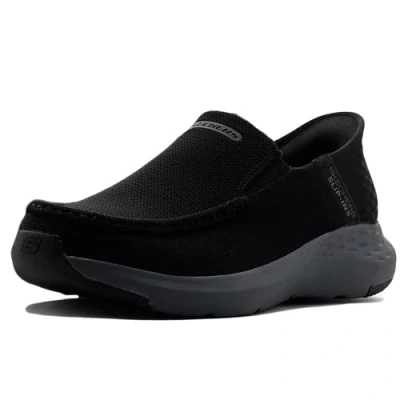 Image of Skechers Men&#039;s Parson RALVEN Slip On, Black Mesh, 7 UK