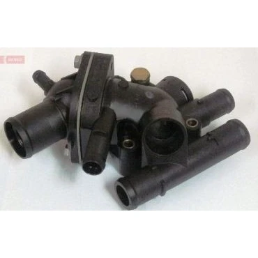 Image of 7700112491, 7701474248, 7701474790, 7701714288 Engine thermostat DENSO DTM89697 89C with gaskets/seals RENAULT: CLIO 2, Kangoo I, MASTER 2 Kasten