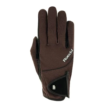 Image of Roeckl Sports equestrian gloves MILANO, summer riding glove, mocha 7