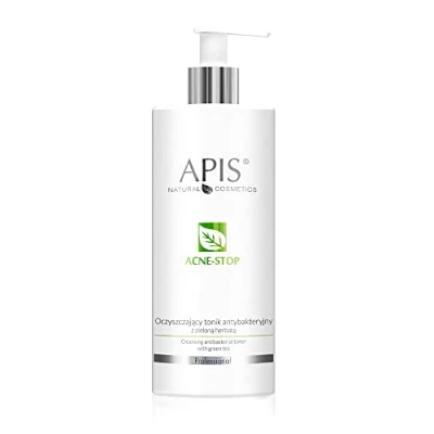 Image of Apis Professional Acne Stop Oczyszczający Tonik Antybakteryjny z Zieloną Herbatą dla Cery Trądzikowej Tłustej i Mieszanej 500ml