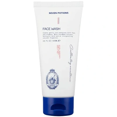 Image of Seven Potions Face Wash For Men 100ml Gentle Facial Cleanser All Skin Types Maintain Skin’s Moisture, Hydration, Healthy Appearance Natural, Vegan, Cruelty Free