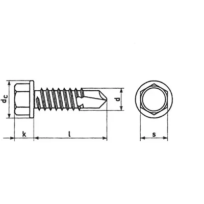 Image of 25x 5.5X38MM Hex Washer Head Self drilling Screws BZP
