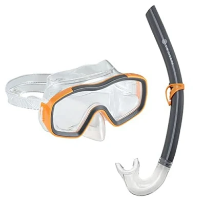 Image of US.Divers Snorkeling &amp; Diving Combo Tiki JR Mask and snorkel Children 6+ Boys Girls UV Protection Anti fog leak Lenses Water Hiking 180 Panoramic vision