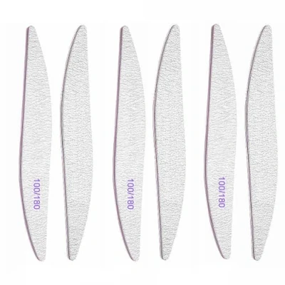Image of iCovalescent 6 PCS Professional Nail Files Double Sided Emery Board, Washable File, Styling Tools, Fingernail Buffering for Home and Salon Use (100/180 Grit)