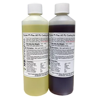 Image of Polycraft PT Flex 60 Fast Curing Polyurethane Casting Rubber 1kg Kit
