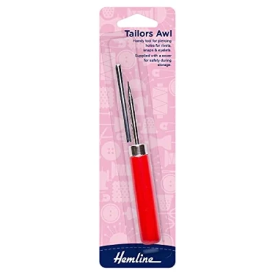 Image of Hemline H269 Tailor&#039;s Awl with Wooden Handle 6mm
