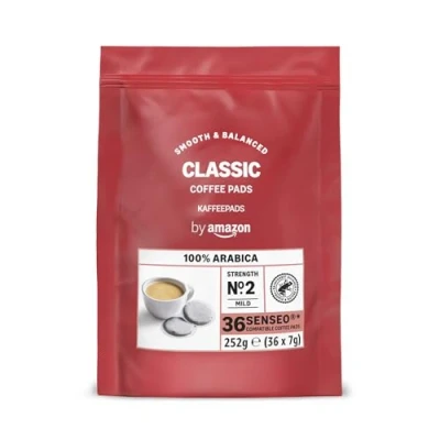 Image of by Amazon Classic 100% Arabica Coffee Pods,1 Pack of 36 count, Suitable for Senseo Machine