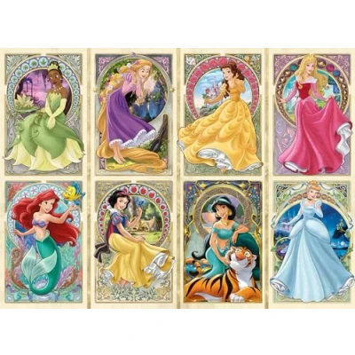 Image of Ravensburger Disney Princess Art Noveau 1000 Piece Jigsaw Puzzles for Adults and Kids Age 12 Years Up