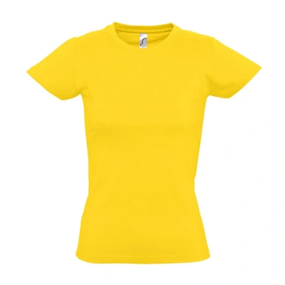 Image of SOLS Womens/Ladies Imperial Heavy Short Sleeve T Shirt (Gold) Cotton Size Large