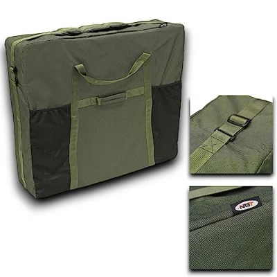 Image of Large Bed Chair Deluxe Padded Carry Bag Holdall Carp Fishing Green NGT