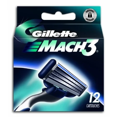 Image of Gillette Mach 3 Replacement Blades for Shaver, Set of 12