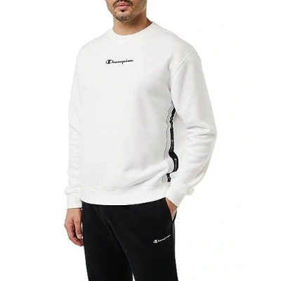 Image of Champion Men&#039;s Legacy American Tape Powerblend Fleece Crewneck Sweatshirt, Bianco, M