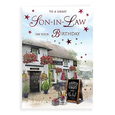 Image of Regal Publishing Traditional Birthday Card Son In Law 9 x 6 inches