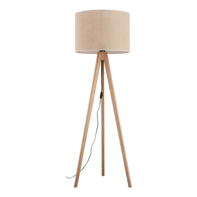 Image of Grand Tripod Floor Lamp Pine, Cream 1xE27