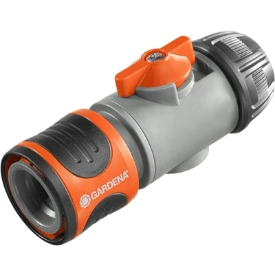 Image of Gardena 1/2&quot; Hose Connector with Control Valve