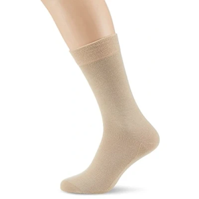 Image of Hudson Men&#039;s Relax Dry Wool Socks, Beige (Sisal 0783), 5/8 UK