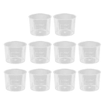 Image of 10Kit Transparent Graduated Plastic Liquid Measuring Mixing Cups for DIY Art Crafts Projects Kitchen Cooking Baking 15ml Epoxy Resin