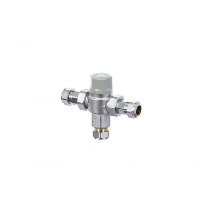 Image of Altecnic Caleffi Thermostatic Mixing Valve 15mm Compression TMV3 AntiScald Doc M