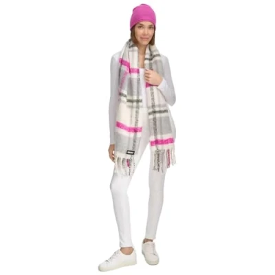 Image of DKNY Women&#039;s Winter Hat and Scarf Set Stylish Warm Accessory for Cold Weather (2, Pink, One Size)